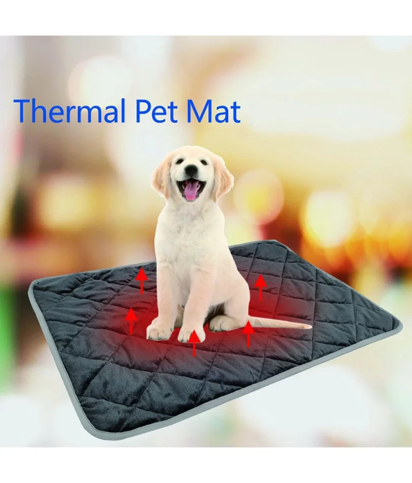 

Self-Heating Dog Pad In Winter No Electric Cat Heating Warm Mats Pet Sleeping And Playing Blankets Machine Washable Soft Mat