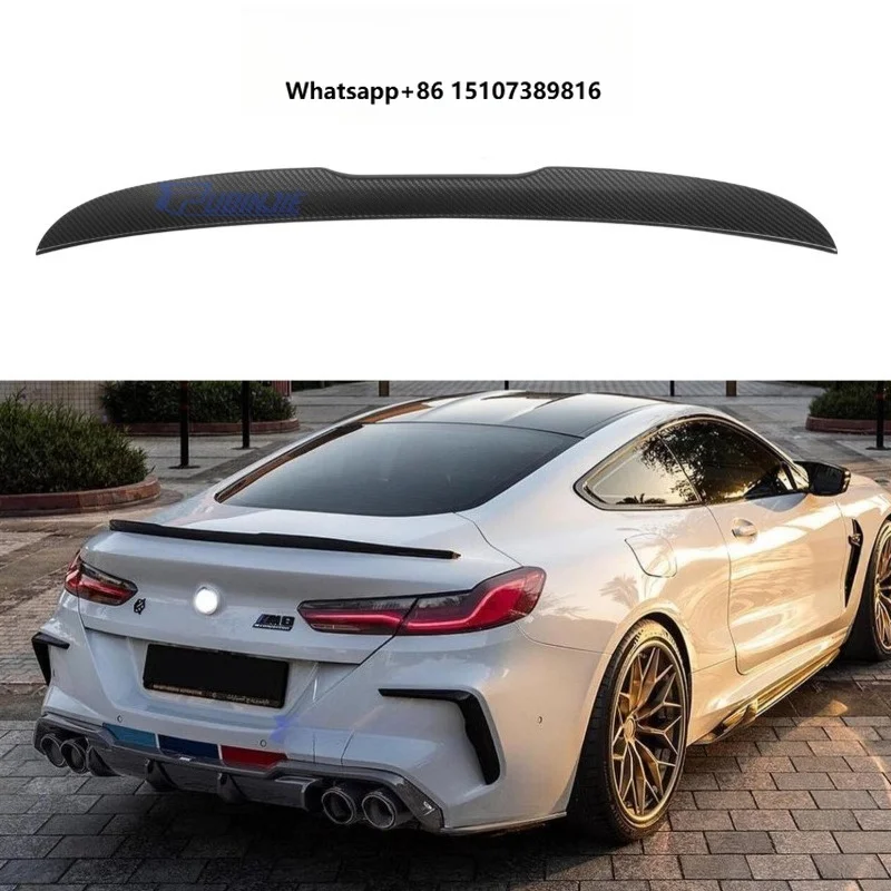 MP Style Real Carbon Fiber Rear Trunk Spoiler for  8 Series G14 G15 G16 2019+ Carbon Fiber Spoiler