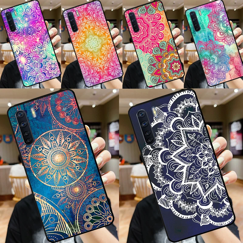 Trippy Tie Dye Floral Mandala For OPPO A79 A38 A58 A78 A98 A54 A74 A94 A16 A76 A96 A5 A9 A52 A72 A15 A17 A57 A53S Case