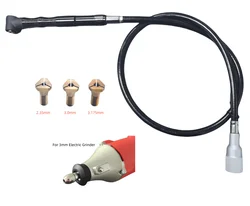 1Set Elbow Hand Piece+Shaft Use for 3mm Electric Grinder Transfer Head Part