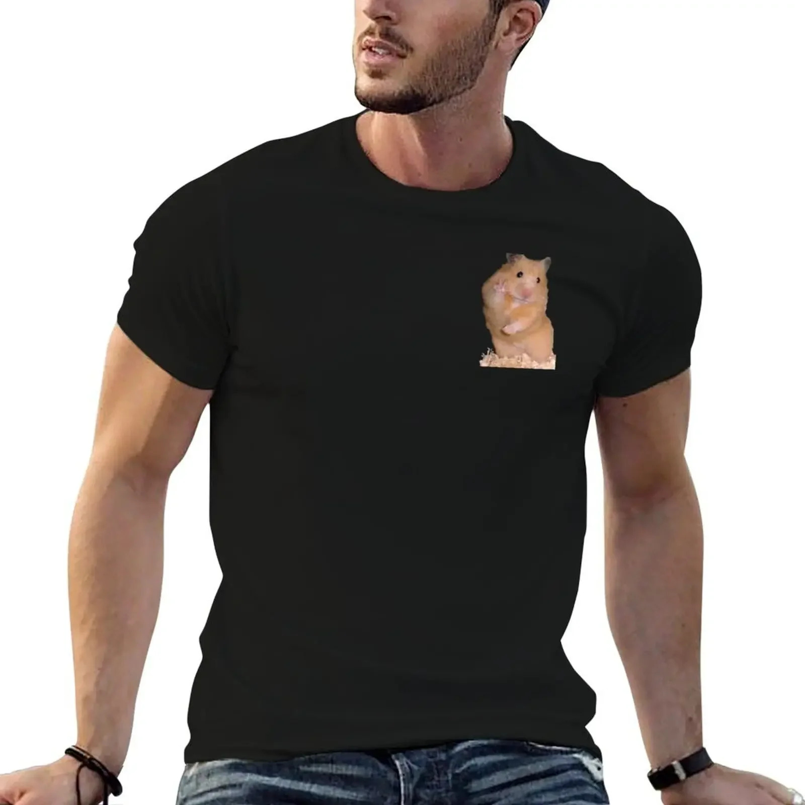

Peace Hamster T-Shirt customizeds funny costumes vintage clothes street wear mens cotton t shirts