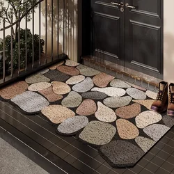 Pebble Coil Doormat, Can Be Cut Freely, PVC Wire Ring Outdoor Door Mat, Entrance Decorative Floor Mats, Dust Removal