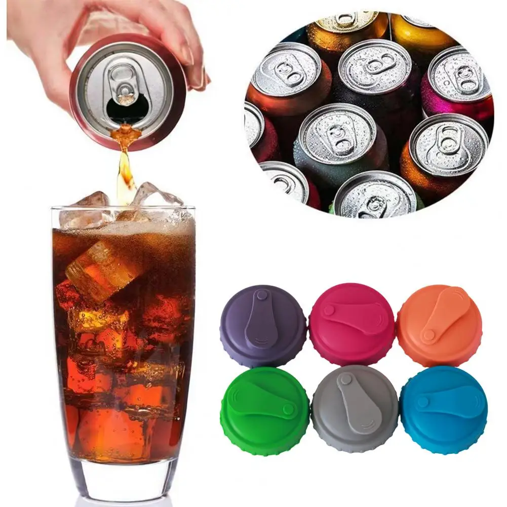 Silicone Jar Lid Sealing Cap 6pcs Silicone Lids Set Reusable Soda Beer Drink Stoppers Protective Freshness Covers for Standard