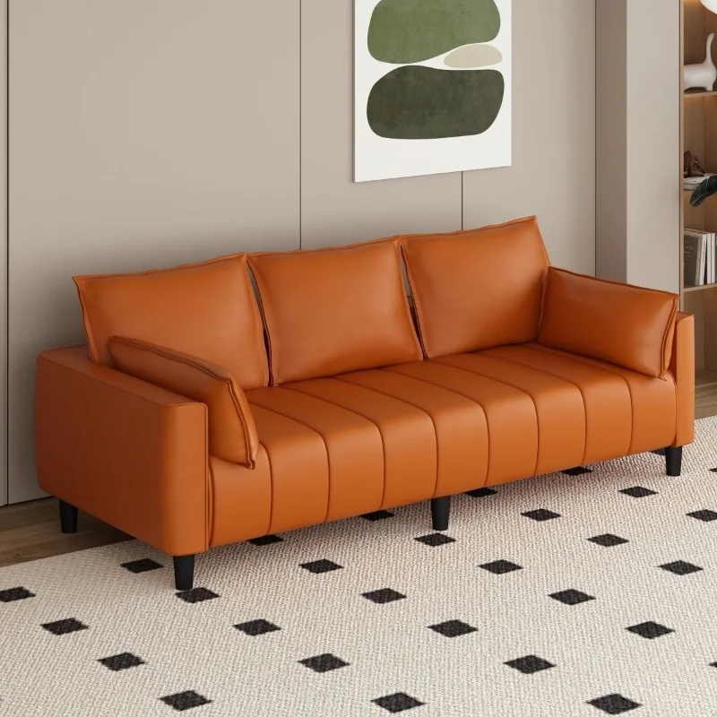 New technology cloth piano key sofa rental house simple small apartment clothing store apartment cat paw leather leave-in sofa