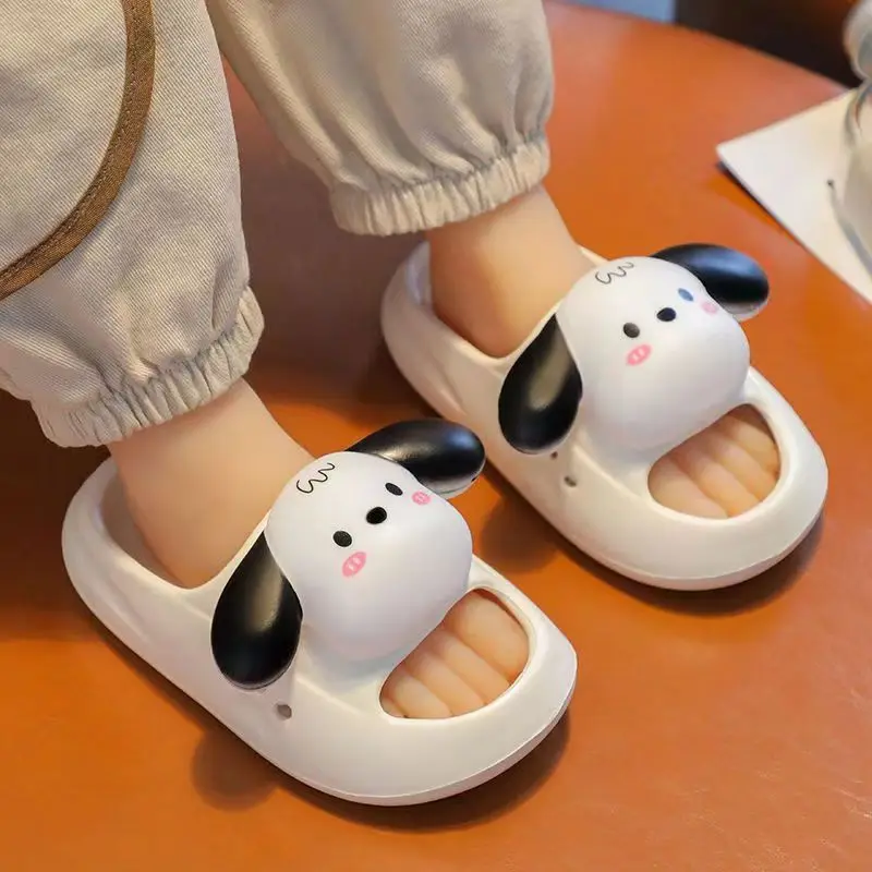 New Summer Children's Baotou Hollow Cartoon Slippers Boys Girls Soft Sole Non Slip Home Slippers Free Shipping Outdoor Slippers