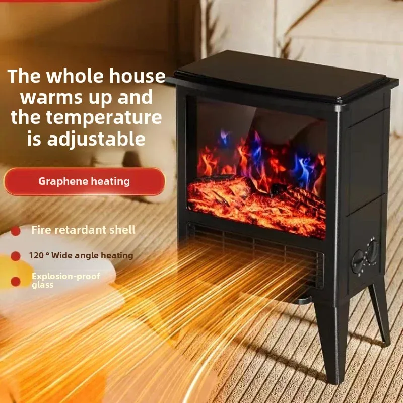 

Fireplace heater 3D simulation flame mountain graphene heater household energy-saving electric heater