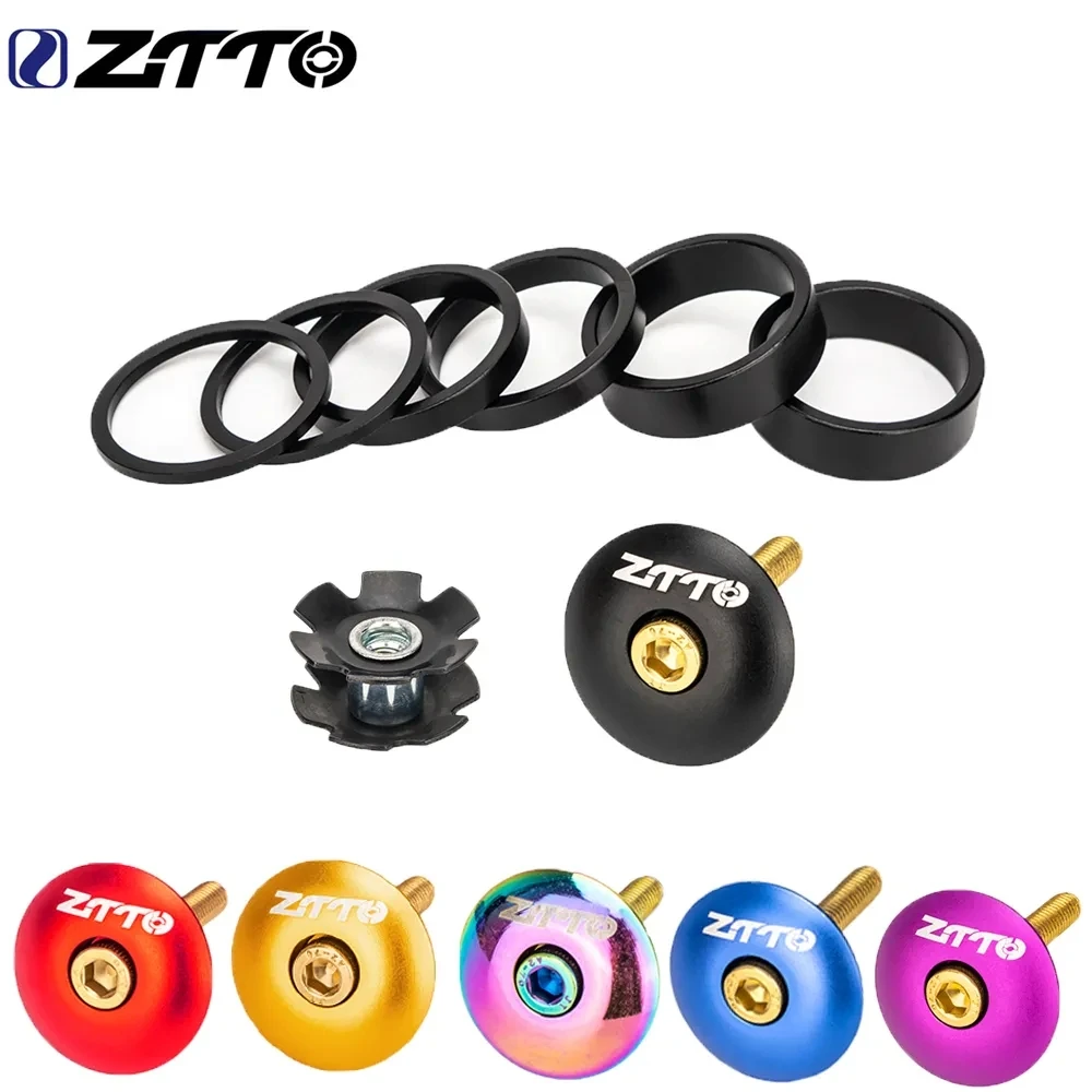ZTTO Fahrrad-Gabel-Unterlegscheiben-Set, Vorbau-Abstandshalter, bunt, CNC-Aluminium, 2 mm, 5 mm, 10 mm, Fahrrad-Headset-Unterlegscheibe, erhöhen den Lenker, hohe Einstellung