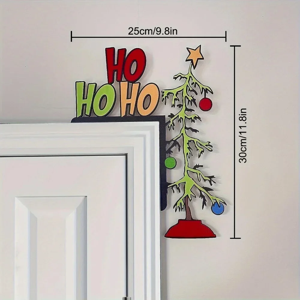 Enchanting Whimsical Christmas Door Sitter Frame Decor – Lovely Addition to Mirrors, Cabinets, and Furniture