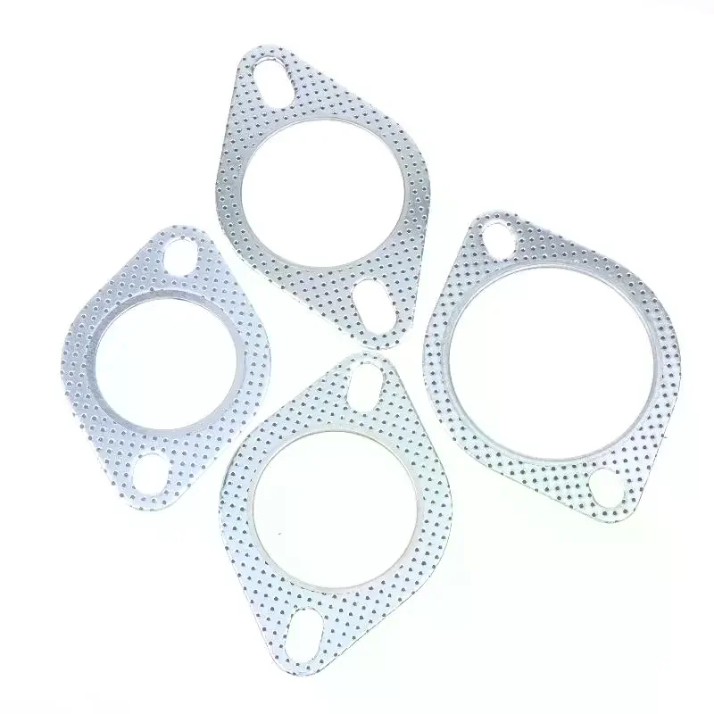 1Pc Car Exhaust Downpipe Flange Gasket 51/55/60/63/70/76mm Universal Two Holes