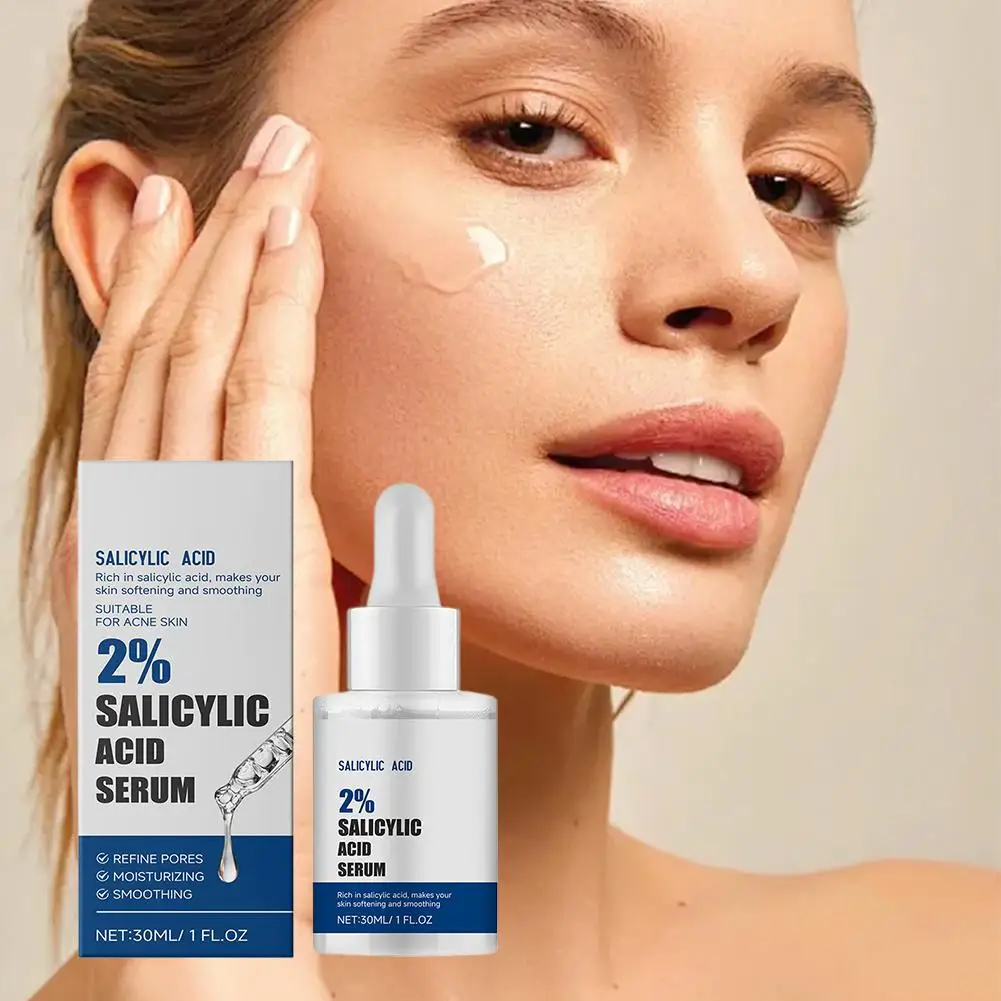 2% 살리실산 세럼은 섬세한 모공을 조여줍니다. 페이셜 에센스 하이드레이팅 젠틀 수축 모공 여드름 제거 세럼 페이스 스킨 케어