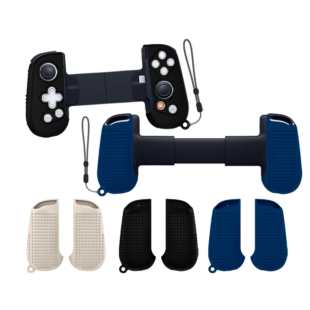 Silicone Grip Case Cover with Lanyard Controller Skin Anti-Slip Hand Grip Cover for Backbone One Mobile Gaming Controller Handle