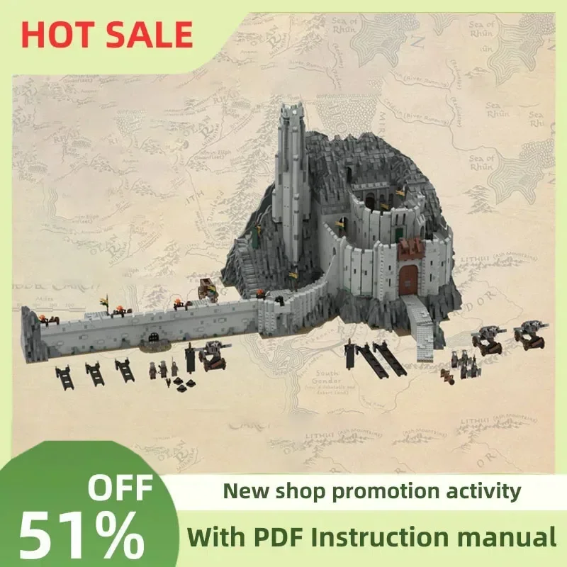 Hot 15775Pcs Famous The Rings Movie Series Moc38478 Helm Deep Model Custom Puzzle Diy Creative Ideas Kids Toys Birthday Gifts