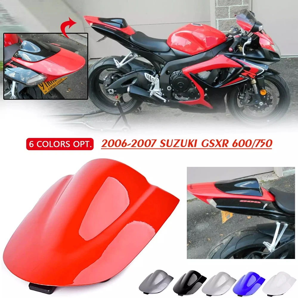 

Motorcycle Rear Seat Cover Cowl Solo Fairing Pillion For Suzuki GSXR 600 750 K6 2006 2007 GSX600 GSX750 GSXR600 GSX-R 600R 750R