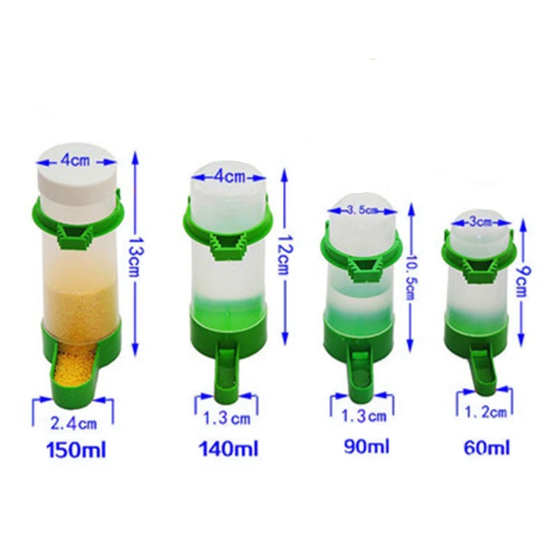 Practical Bird Feeder/Waterer, Perfect for Parrot Cockatiel Canary, Sturdy and Reliable Construction, Choose from Multiple Sizes