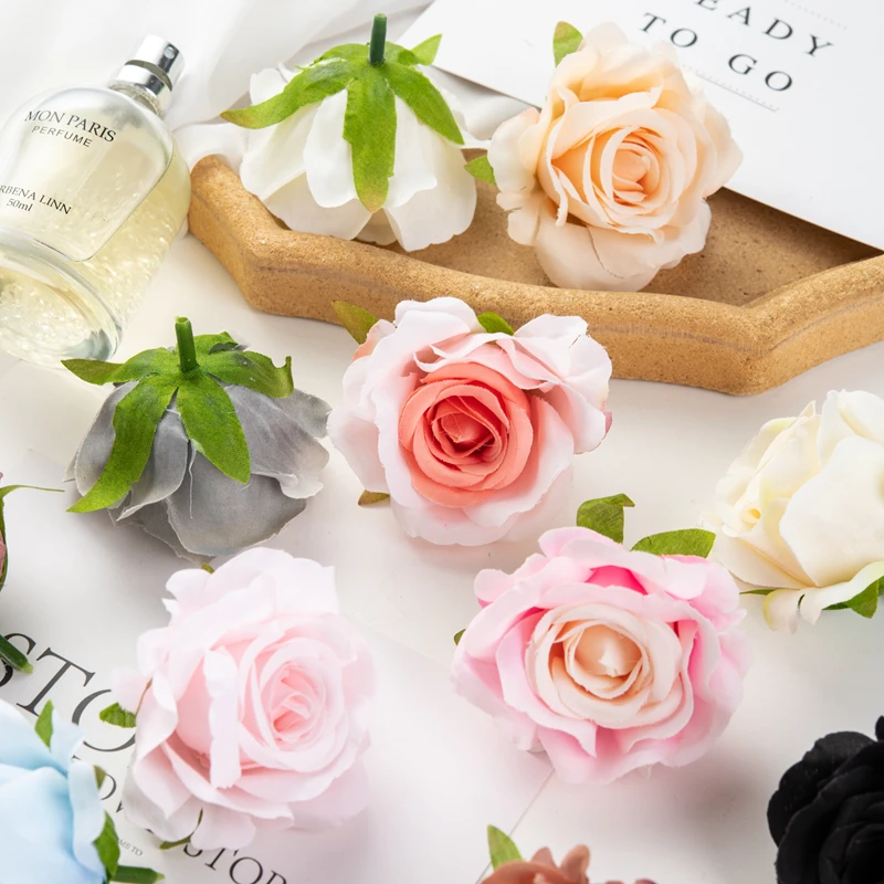 100 stücke Seide Künstliche Blume Rose Hochzeit brautstrauß Outdoor Garten Home Festival Party Decor Weihnachten Handgelenk Diy geschenk Box – Detail 1