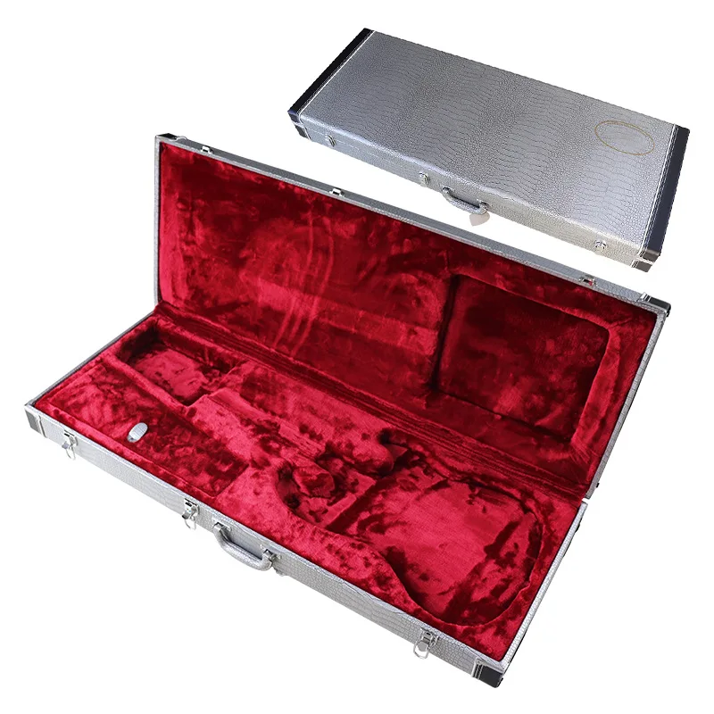 ST Silver TL Grey Electric Guitar Case With Fleece Lining For Bass Players Stringed Instruments Parts & Accessories