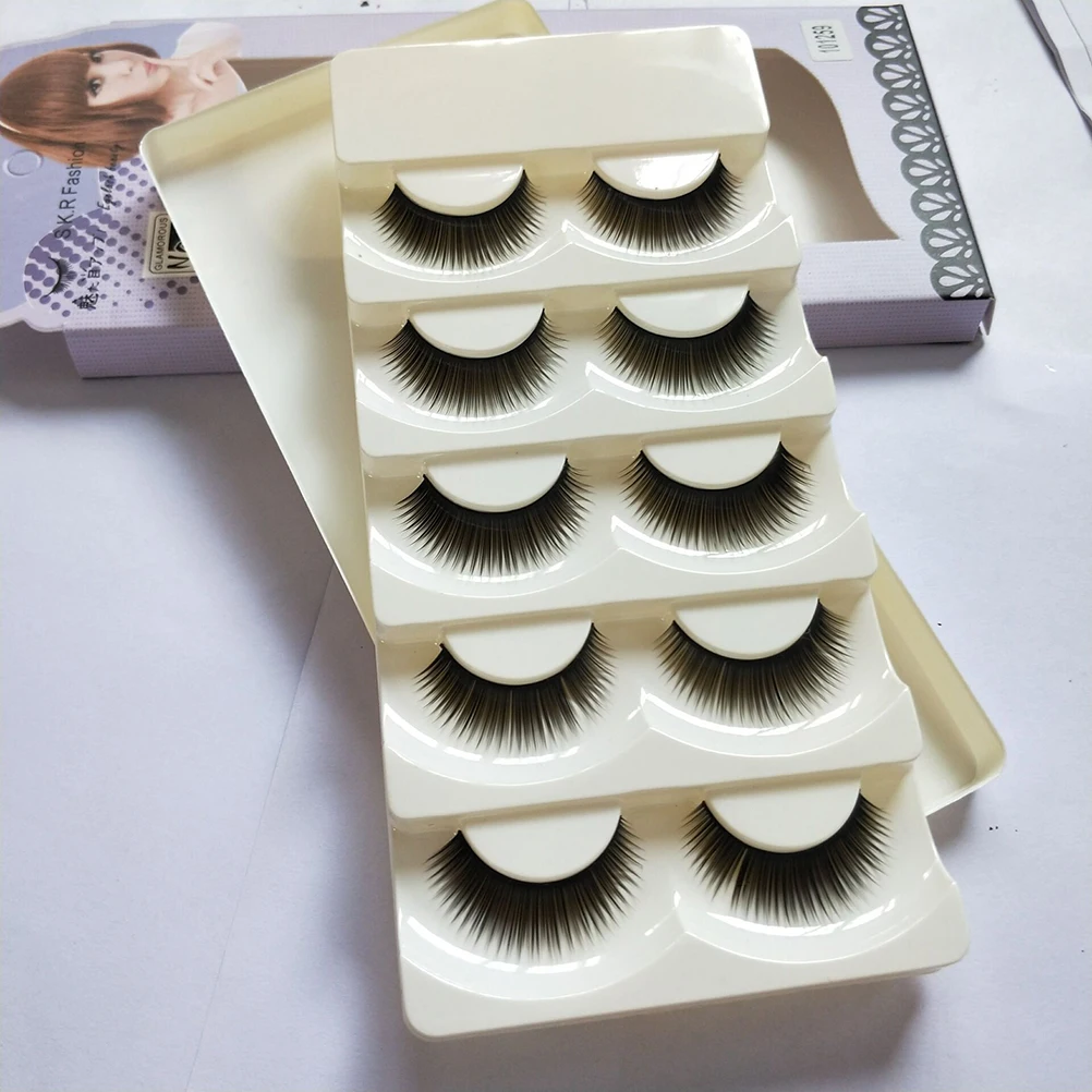 

Cotton Stalk False Eyelash Pairs Fake Eyelash Long Natural False Lashes Extension Thick Makeup Wedding Party Daily Use