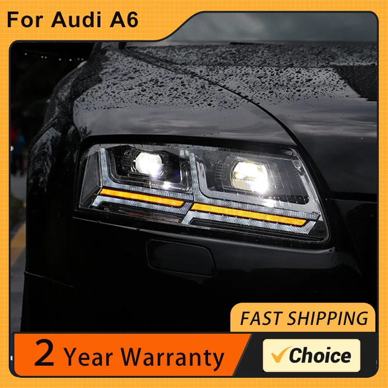 

Head Lamp for AUDI A6 LED Headlight 2004-2011 Headlights A6L DRL Turn Signal High Beam Angel Eye Projector Lens