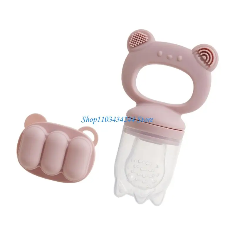 Silicone Baby Fruit Feeder with Freezer Tray, Baby Teethers, Breastmilk Freeze Molds for Baby Teething Relief