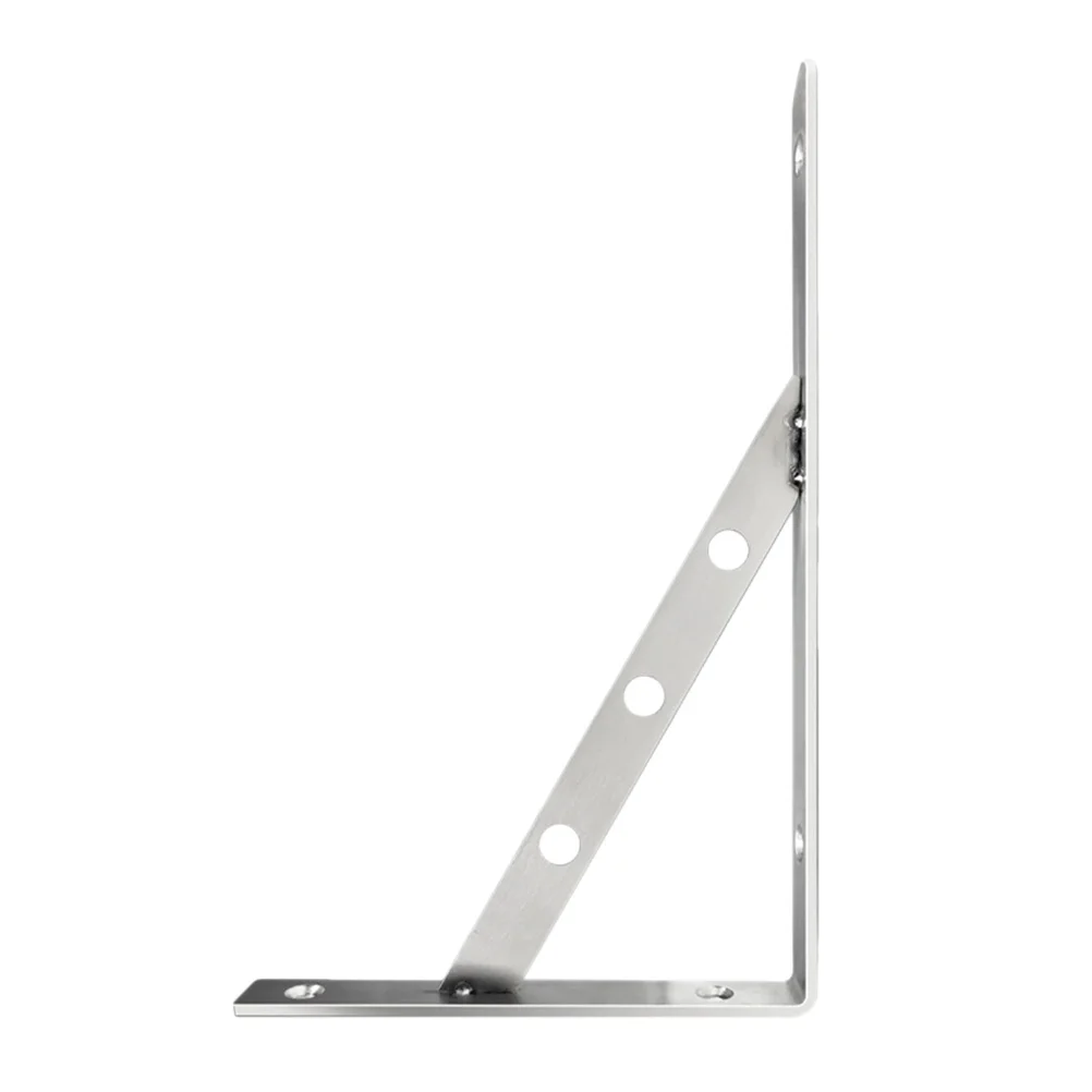 

Durable 12 Inch Stainless Steel Triangle Shelf Brackets Heavy Duty Wall Mount Support Storage Rack Home Kitchen Bathroom Balcony