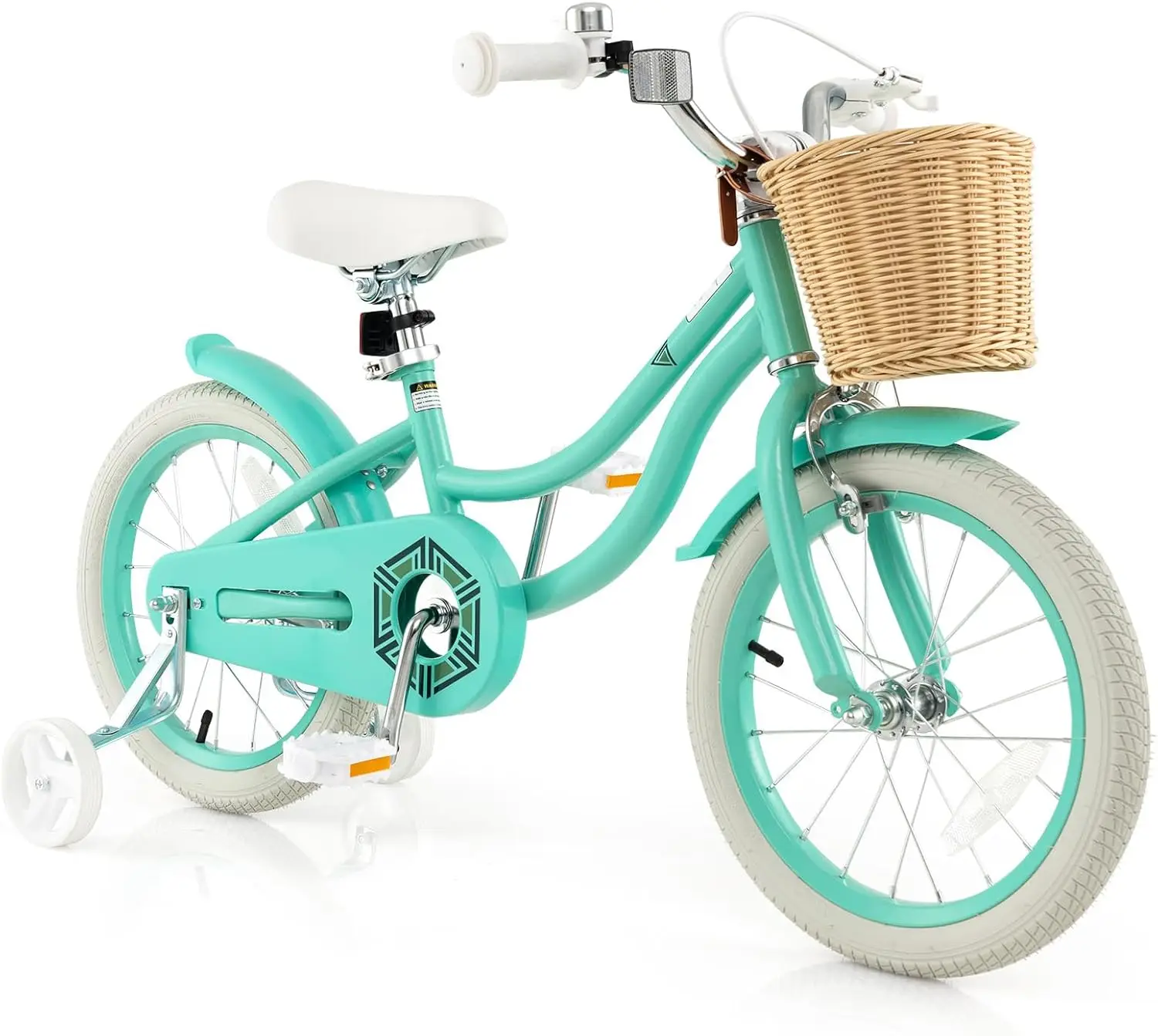 دراجة أطفال، دراجة أطفال مقاس 14 16 18 بوصة مع عجلات تدريب، سلة، مقعد قابل للتعديل ومقود، فرامل يدوية وكوستر، جرس، fo