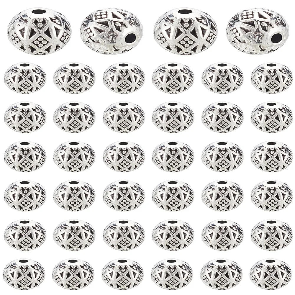 

1set 100pcs Alloy Beads Round 6x6mm Hole: 1.2mm
