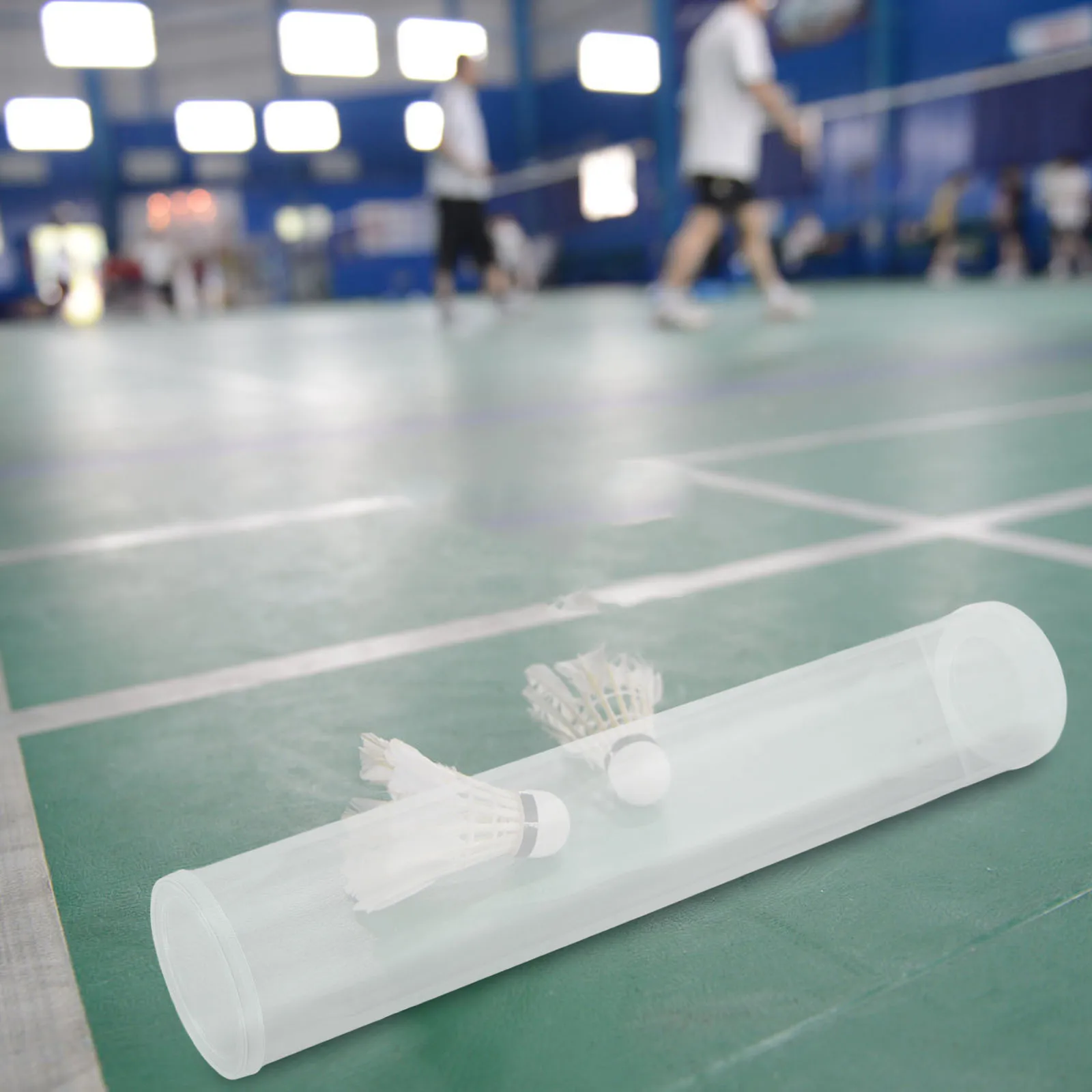 Badminton Ball Storage Tube Transparent Lightweight Shuttlecocks Holder Case Portable For Training Practice Outdoor Indoor