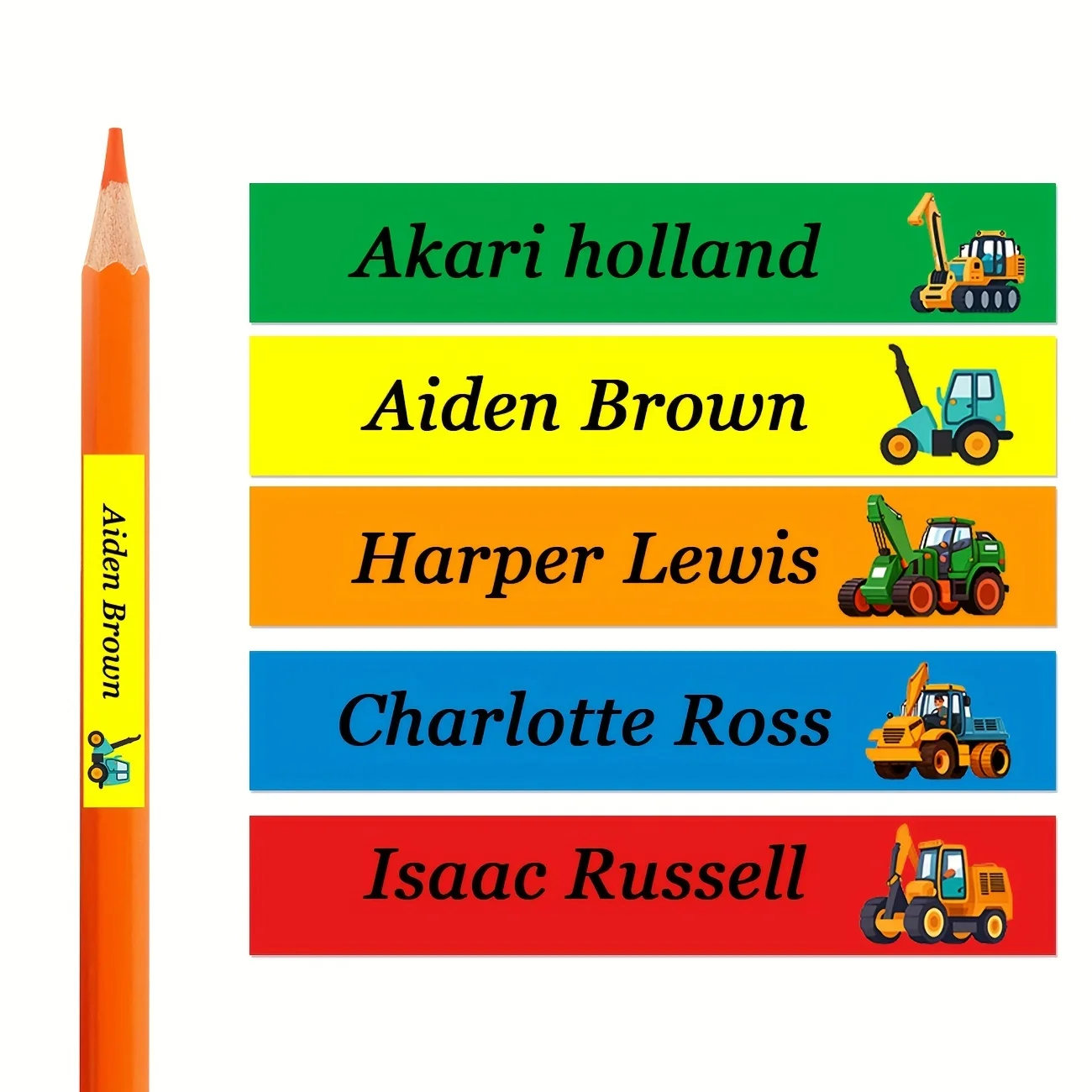 180 Personalized Waterproof Labels Custom Name Tags for School Supplies, Lunch Boxes, Books, Pencils, Water Bottles