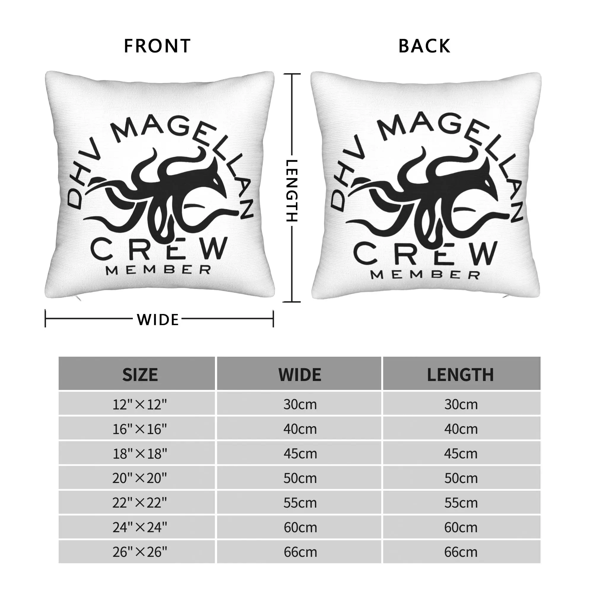 DHV MAGELLAN Crew Member Pillow Cover Game on The Beach Soft Cushion Cover Funny Pillow Case For Office Car Home Decor