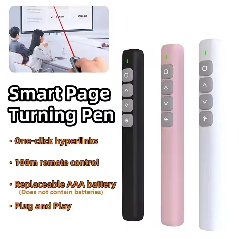 USB Receiver 2.4GHz Clicker Projector Presentation Remote Controller For Business Presentation Training Speech Control Pen Kit
