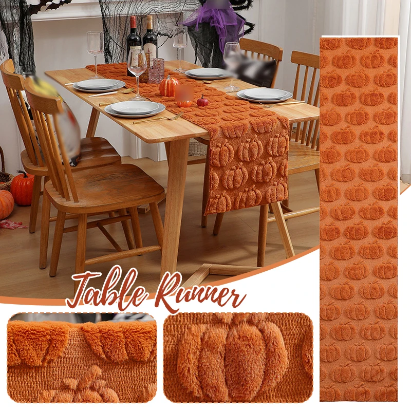 

Halloween Table Runner Pumpkin Ghost Decorations Party And Dining Decorations Fall Thanksgiving Dining Table Harvest Decor