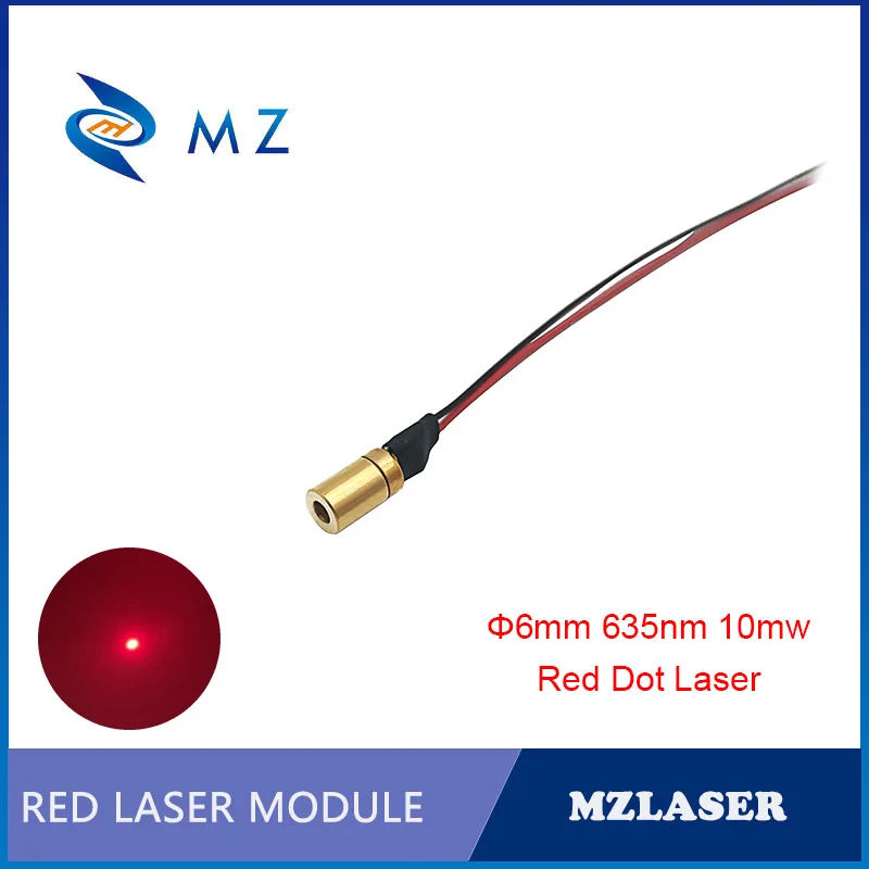 Standard Mini 6mm 635nm 10mw Red Dot Laser Module APC Drive Type CW Circuit Model Industrial Grade