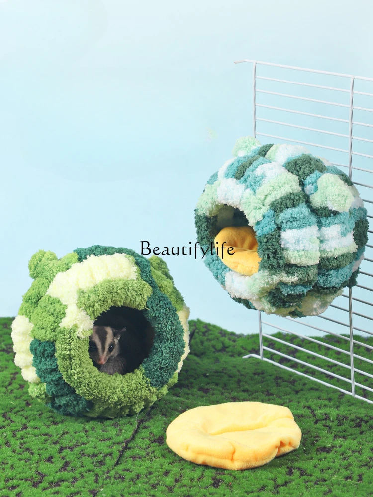 Sugar Glider Special Cotton Pet Nest Warm Winter Supplies Flower Branch Mouse Hanging House