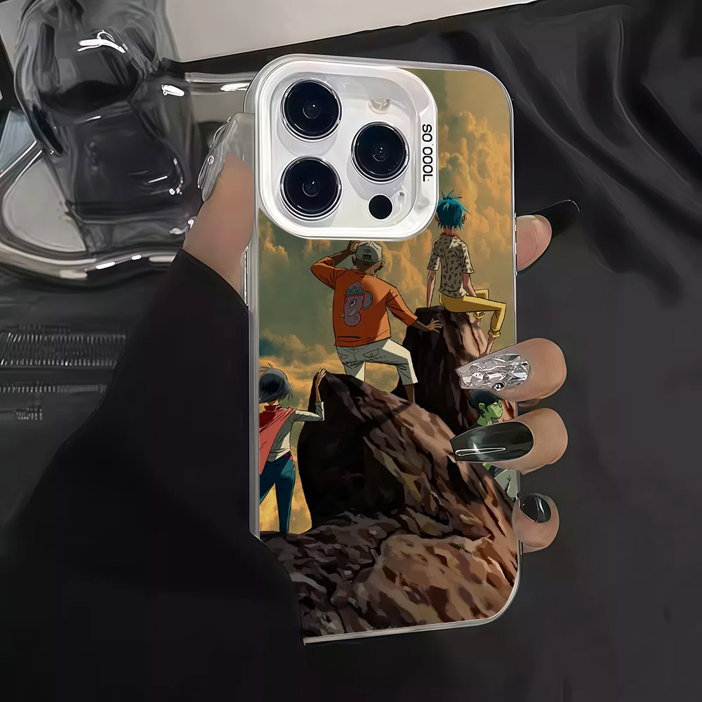 Band G-Gorillaz The Mountain Handyhülle für iPhone 12 11 13 14 15 16 17 Max Pro Plus Mini Schutzhülle IMD Farbabdeckung