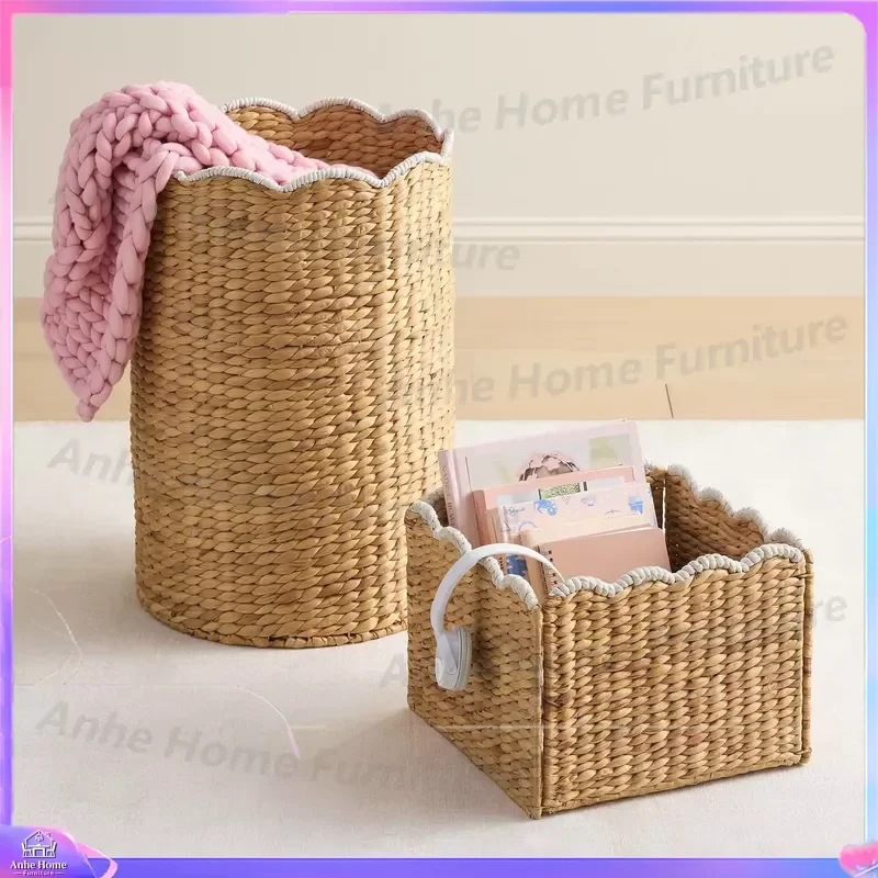 Handmade Water Hyacinth Pet Bed Scallop Shape Cat Dog House Natural Woven Basket Eco Friendly Storage Organizer Vietnam