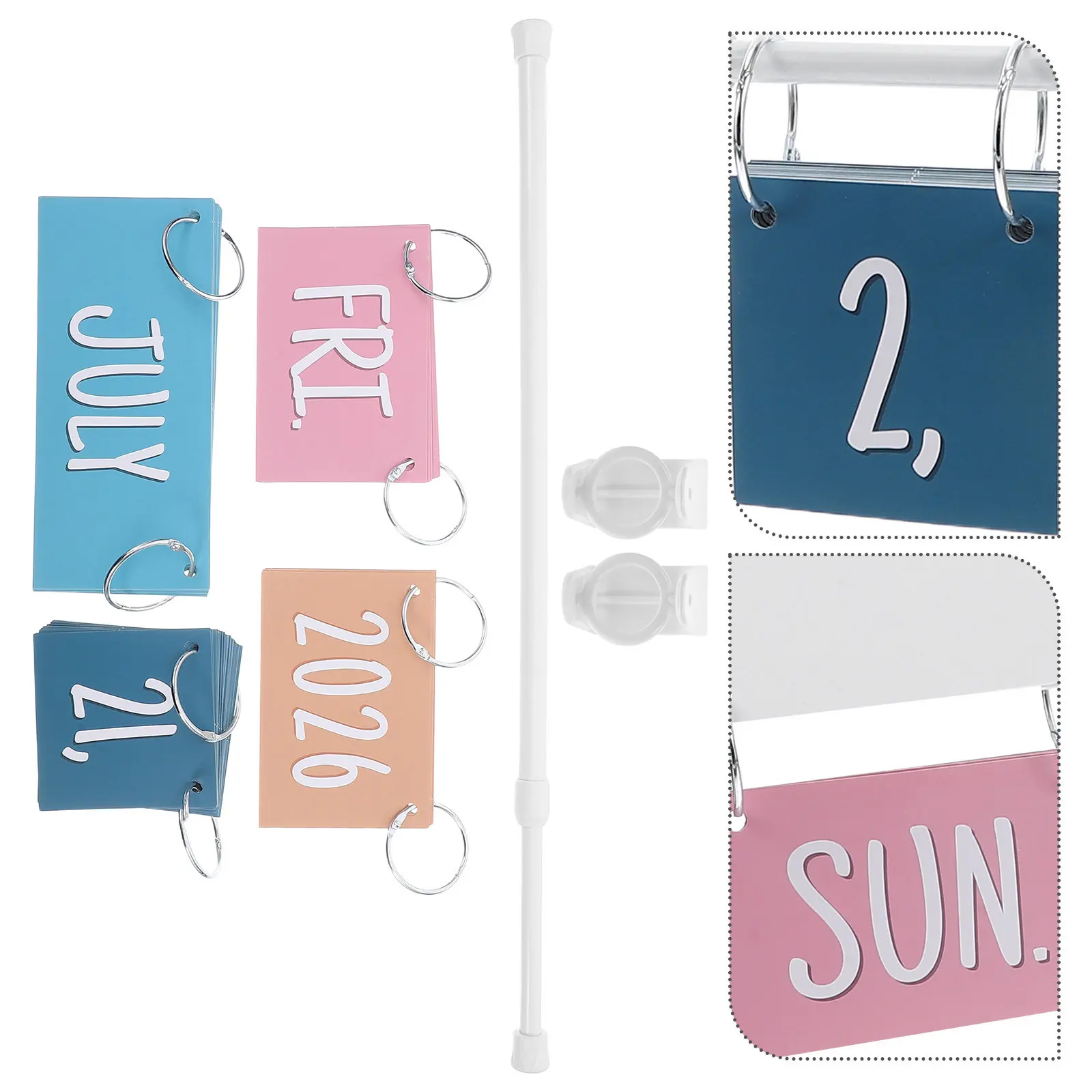 1set-classroom-calendar-bulletin-board-boho-rainbow-flip-decor-date-cards-school-supplies-2025-2028-classroom-calendar-decor