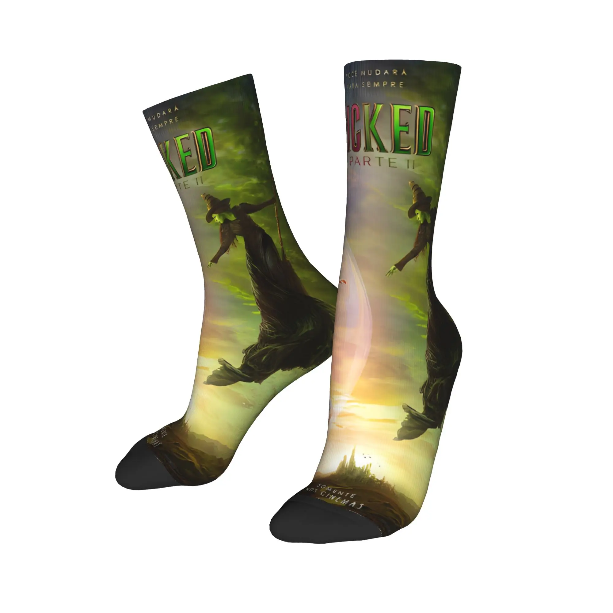 Men Women Wicked For Good Socks Cute Casual  Socks Harajuku Merchandise Middle Tube Socks Birthday Present