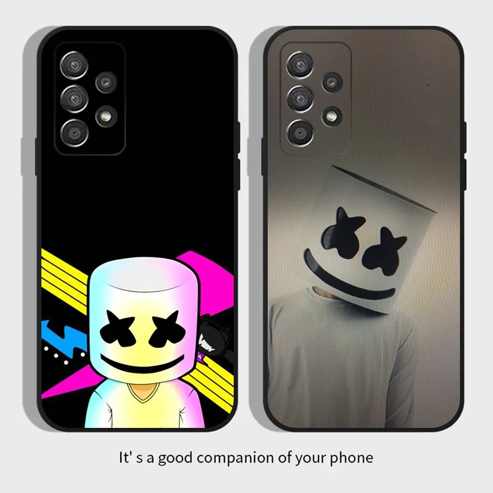 

DJ M-Marshmello Phone Case For Samsung Galaxy A13,A21s,A22,A31,A32,A52,A53,A71,A80,A91 Soft Black Cover