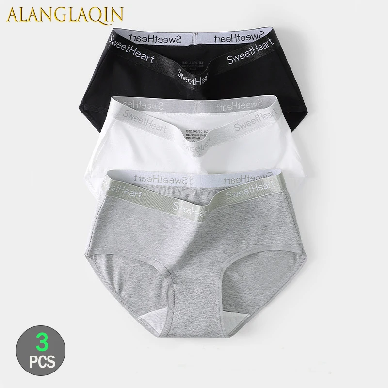 3Pcs/Set Women's 10A  Antibacteri Underwear Cotton Panties Girls Sexy Briefs Seamless Underpants Extended Crotch Triangle Pants