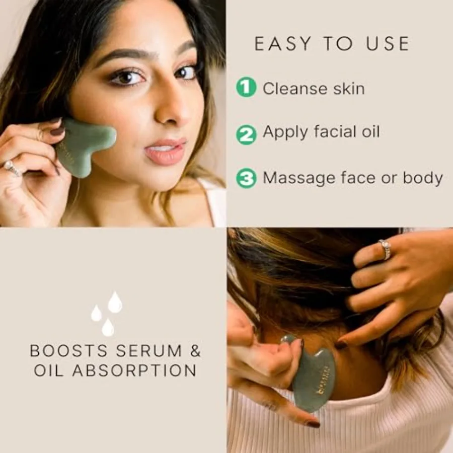 Jade Gua Sha Verzacht Fijne Lijntjes Rimpels Gezicht Beeldhouwen Tool voor Gezichtsmassage Kaak Massager Gezichtsmassage Gereedschap Kleine Geschenken fo