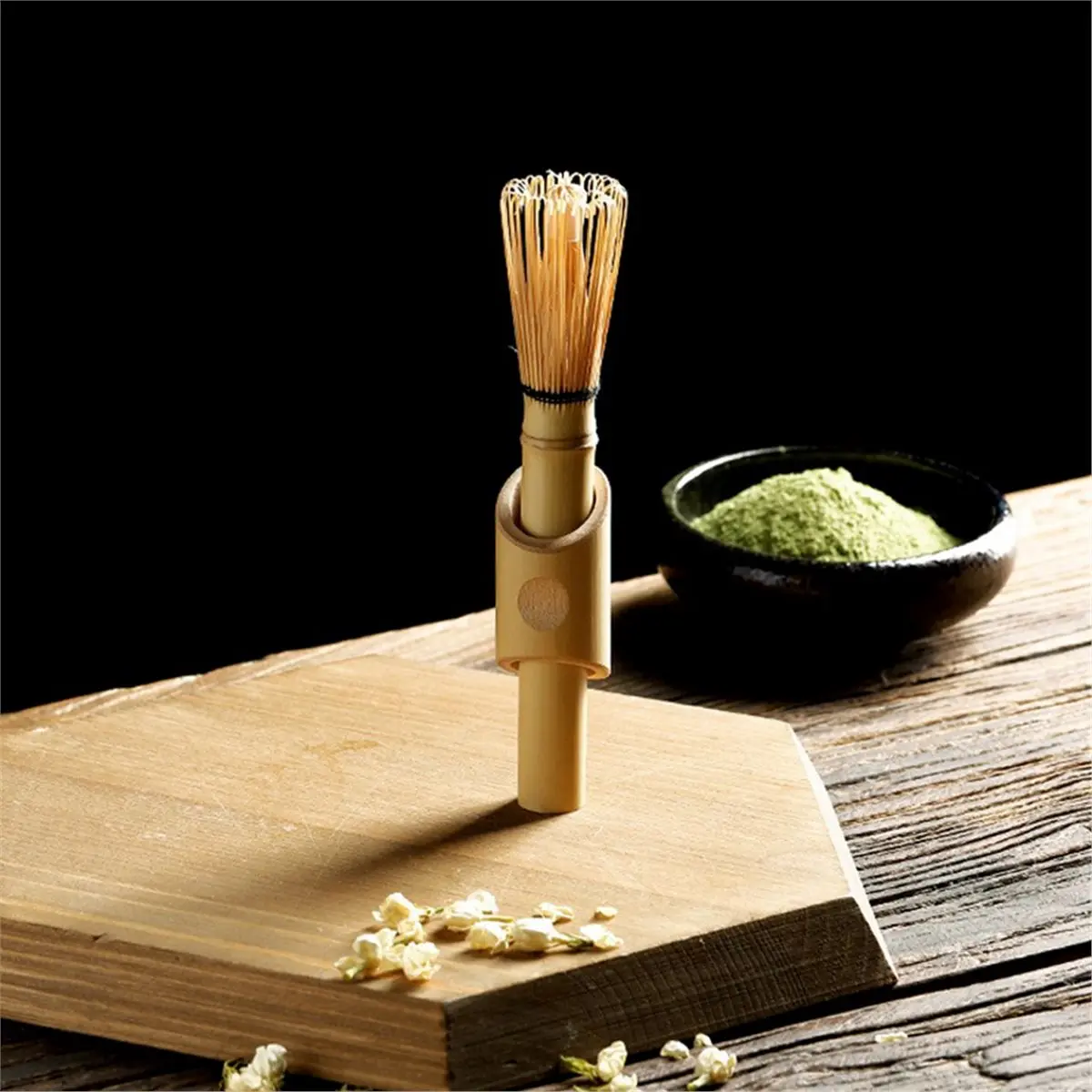 REST Matcha Whisk with Long Handle Matcha Powder Brush Tool Matcha Ceremony Accessory Japanese Style Handmade Bamboo Whisk B