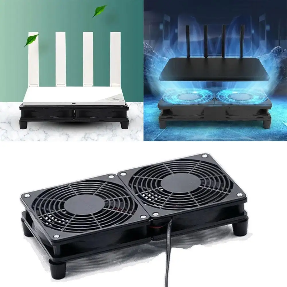 Ultra-quiet Router Cooling Base Computer PC Case Fan For Receiver DVR TV Box Router Silent Chassis Cooler  Accessories New