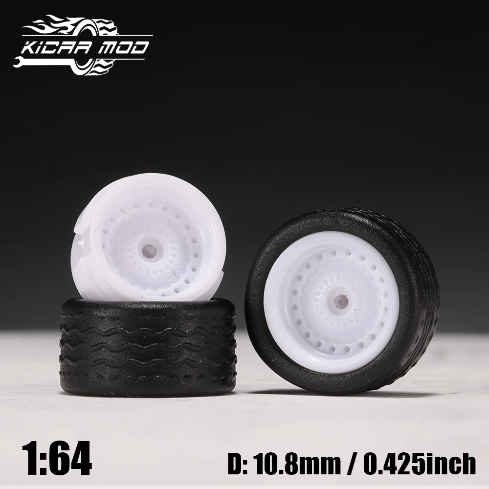 1/64 Modellauto-Räder mit abnehmbaren Gummireifen, geschlossene Speichen, Umbauteile für Druckguss-Spielzeugautos, D:11mm, 1 Set – Detail 21