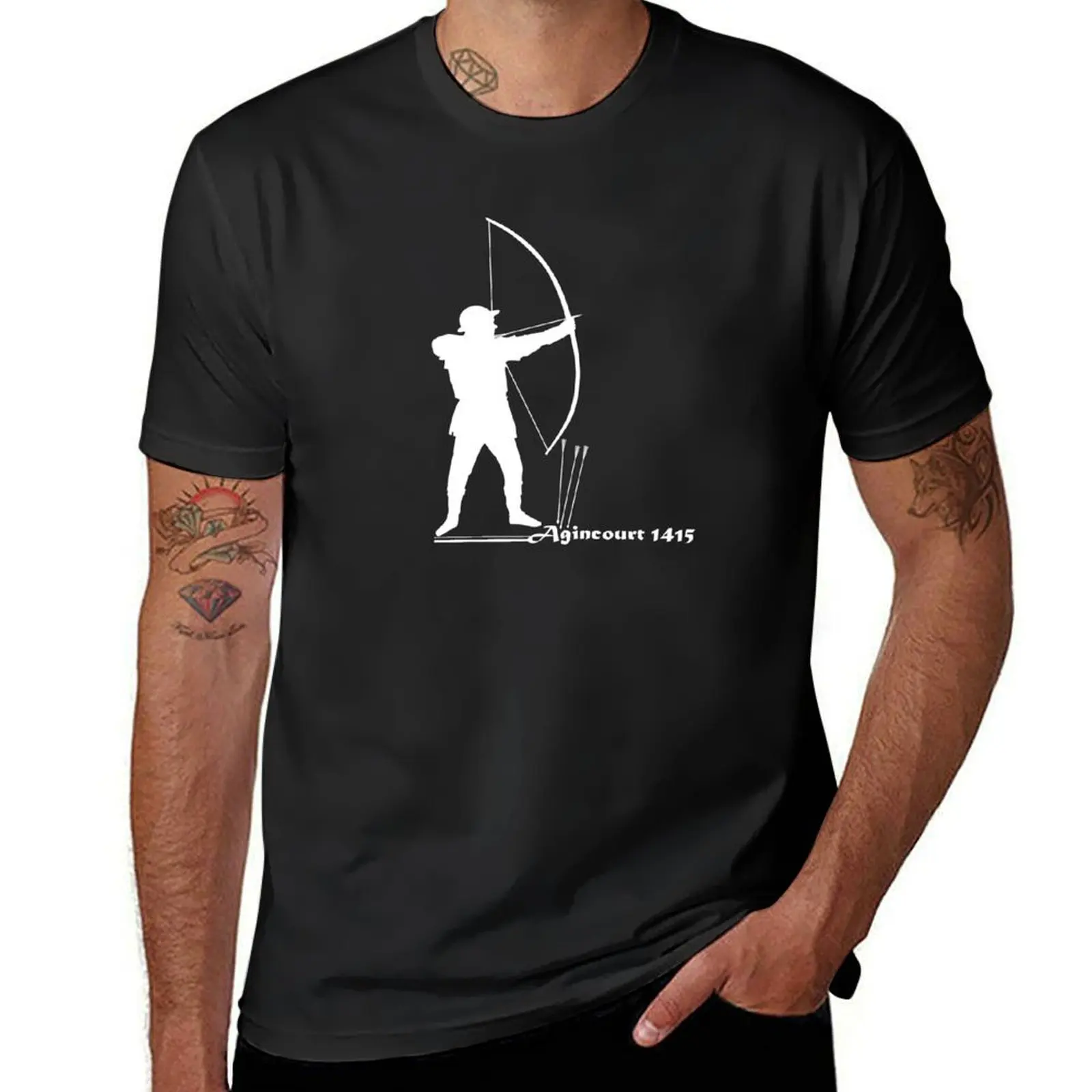 

Agincourt 1415 Archer in White T-Shirt blanks vintage Blouse korean fashion designer t shirt men