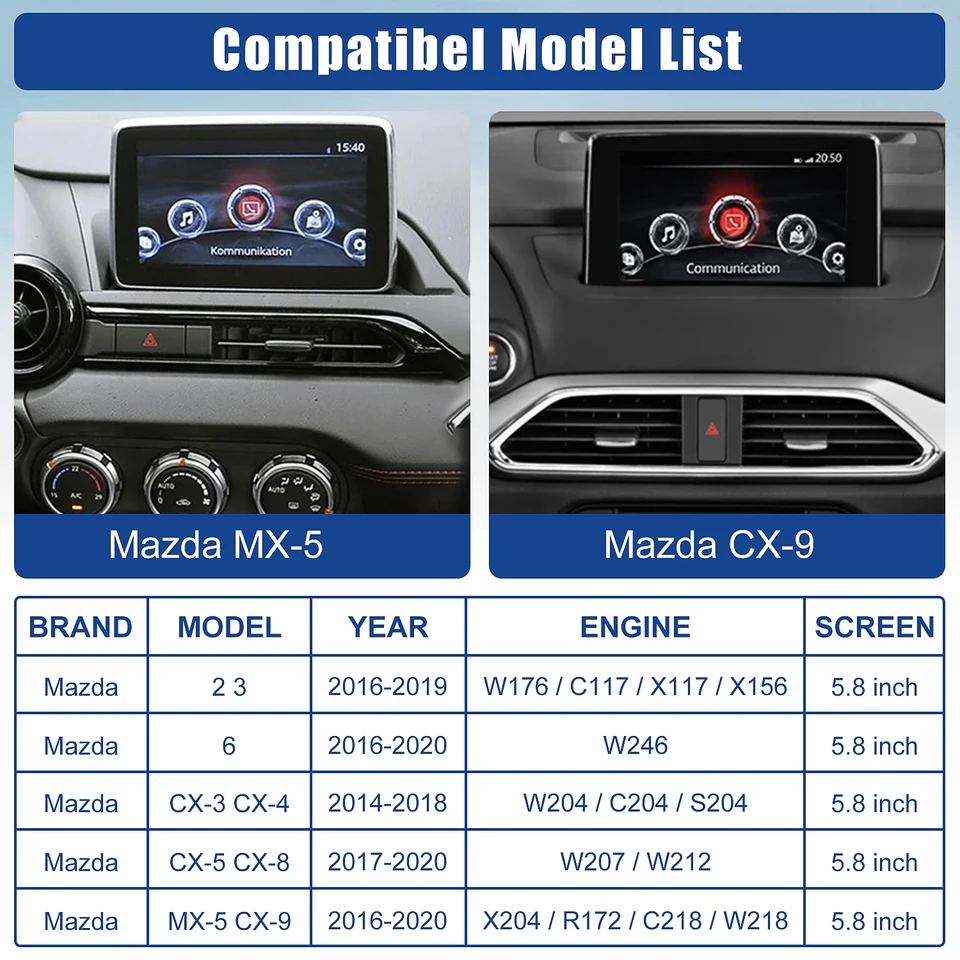 新品 マツダ車用 レトロフィットキット「CarPlay・AndroidAuto」 Dasbecan マツダ Apple Carplay Androidオート レトロフィットキット