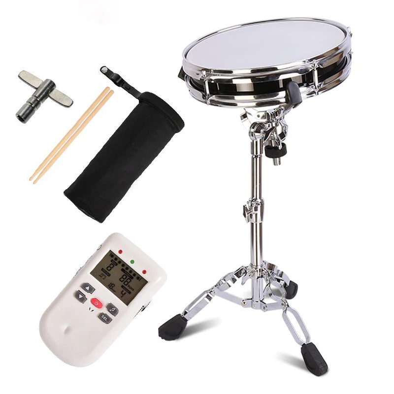 12 Inch Silent Drum Double-sided Mute Drums Children's Household Practice Drum Beginners Entry Level Drums with Adjustable Rack