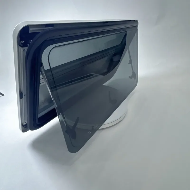 MEIDI Double Layer Acrylic Glass RV Body Parts Extrapolation Window with Rounded Corner Aluminum Alloy Frame E-Mark Certified