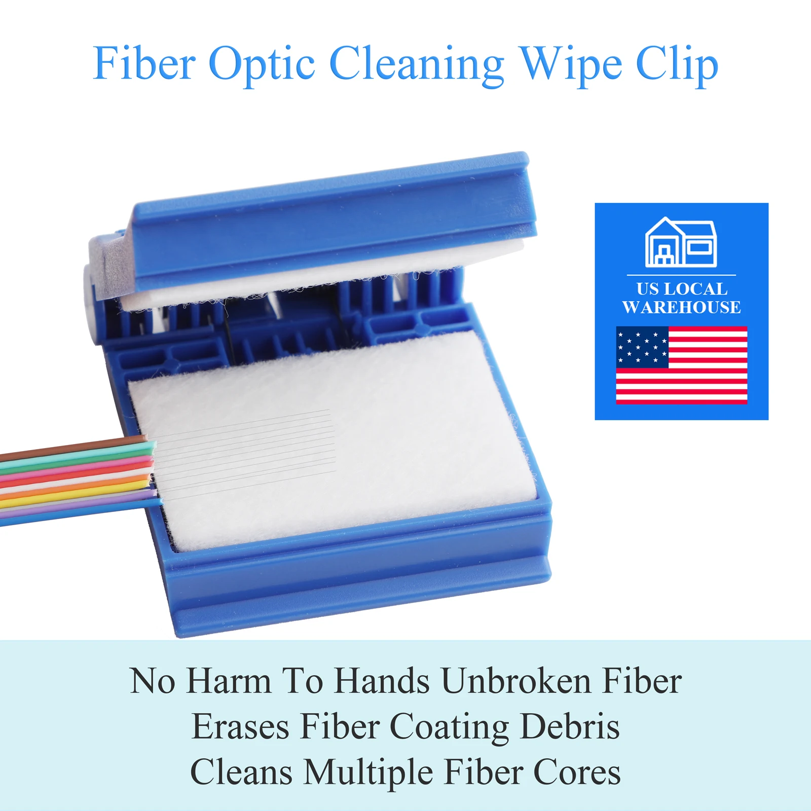 

Американский оптоволоконный зажим для протирки с кусочками чистки хлопка, оптоволокна, пылезащитный хлопковый инструмент для чистки конца волокна