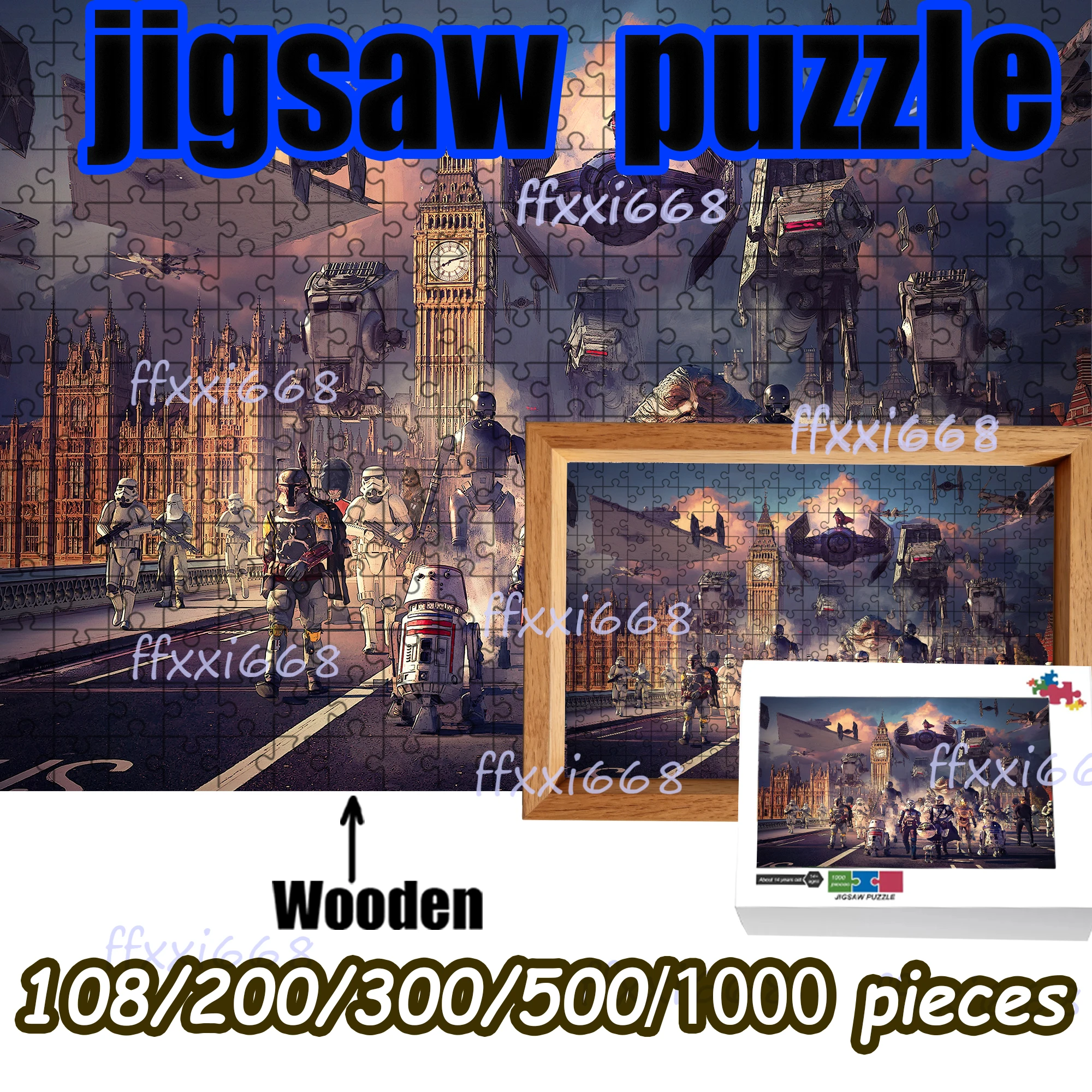 

Star Wars Jigsaw Puzzle 108/200/300/500/1000 Pieces Wooden Puzzle High Quality Gift Fun Birthday gift