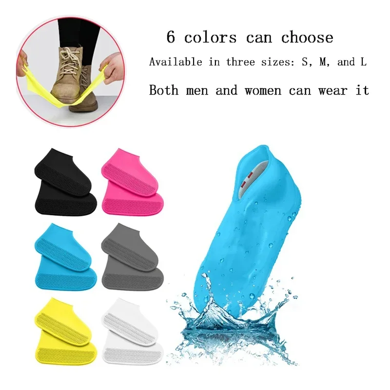 Anti-slip Rainproof Shoe Covers Anti-fouling and Wear-resistant Silicone Waterproof Rain Shoe Covers Unisex Shoe Accessories